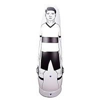 Guoyoocc Inflatable Football Training Dummy Football Inflatable Human Wall Soccer Air Dummies Football Goal Goalkeeper Free Kick Defender Mannequin Practice Tumbler Inflatable Punching Bag,4 Sizes