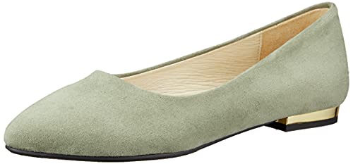 ［オリエンタルトラフィック］ パンプス ポインテッド フラット ゴールドヒール クッション オフィス 疲れに...