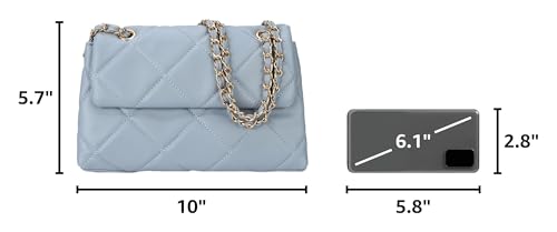 Image of Gladdon Quilted Crossbody Purses for Women Small Ladies Shoulder Bags with Chain Trendy Clutch Purse Cute Designer Bag