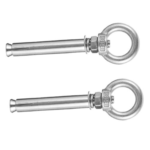 VALICLUD 2 pièces Boulons à Œil Inoxydable Ancrages Muraux pour Béton Fixation Expansion Crochet Fermé pour Organisation et Montage Sécurisé