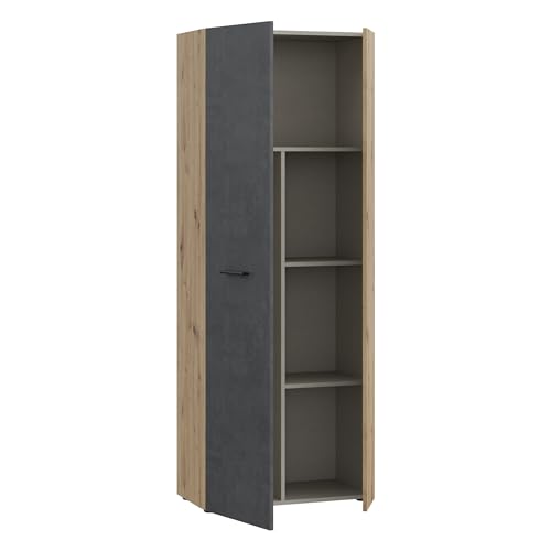 FORTE NET106 Schrank 70 180, Mehrzweckschrank, Staubsaugerschrank, Abstellraum, Drehtürenschrank, 2-türig mit Einlegeböden… – Ansicht 6