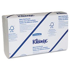 Kleenex multi-fold towels 9.3" x 9.4" box of 8 pack white