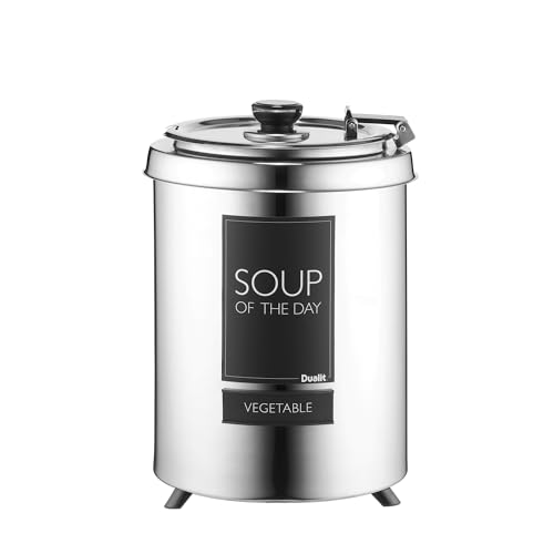 Dualit 6 Litre Hotpot Soup Kettle - Large Soup Kettle - Wet Heat only - Hand Built in the UK - Stainless Steel - Durable - Hinged removable Stainless Steel Lid