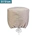 Turbine Vent Cover, Beige Roof Ventilator Cover Waterproof Turbine Roof Cover Extra Large- 210D Waterproof Cloth Turbine Ventilator Cover (5151 CM,2 PCS)