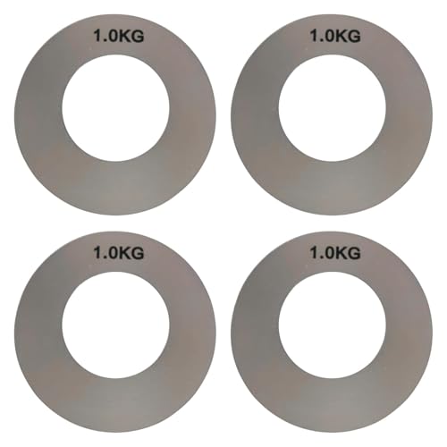 QSTDGVPW 4 Pieces Barbells Reminders Labels Barbells Weight Stickers Self Sticky Weight Identification Stickers for Strength Training, 1.0Kg