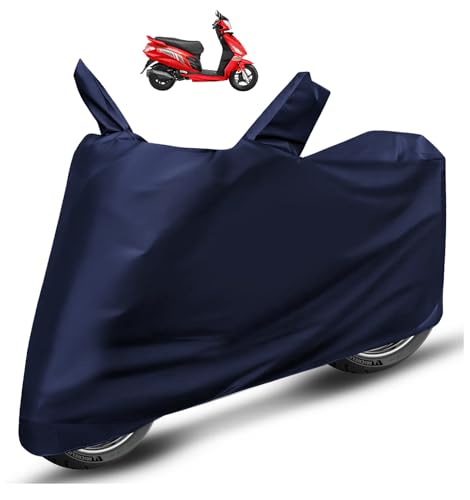 Image of Auto Hub Bike Cover Compatible with Maestro Edge with Mirror Pocket, Dustproof, Heat Resistant, Triple Stitched, Maestro Edge Bike Cover- Plain Navy
