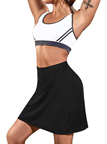 Saias de golfe NIMIN para mulheres, leves, de cintura alta, desempenho ativo, corrida, tênis, saias