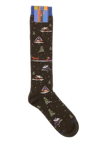 Chaussettes longues hommes coton Gallo châtaigne | Mi-bas de qualité