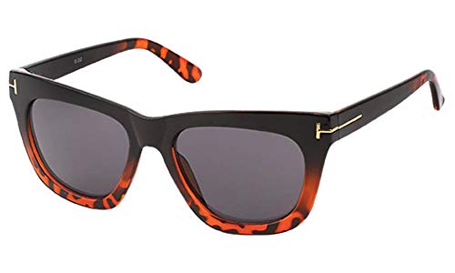 Chic-Net Lunettes de Soleil u009cil de Chat UV 400u00a0Mince Métal Ornement teinté Noir tigré, CH-16-092-g