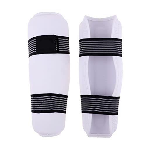 UGPLM Prettyia Breathable, Karate, MMA Shin Pad Leg Guard Sparring Protective Gear White, M
