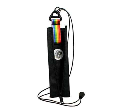 Plan B, Beschermhoes voor Elektronische Sigaret/Vape Pen 2,50 cm Diameter, 100 cm Snoer, Zwart met Regenboogtong, Unisex, Stof (Pride)