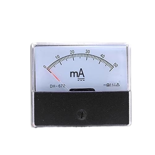 Amperímetro de CC tipo puntero DH-670 de 2A y medidor de panel analógico