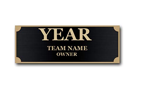 Image of TrophySmack Winner Plate - Customizable Engraved Name Plate - Fantasy Football Trophy Champion Award (Silver or Black)