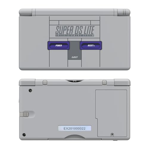 Image of eXtremeRate Classic SNES Style Replacement Full Housing Shell for Nintendo DS Lite, Custom Handheld Console Case Cover with Buttons, Screen Lens for Nintendo DS Lite NDSL - Console Without