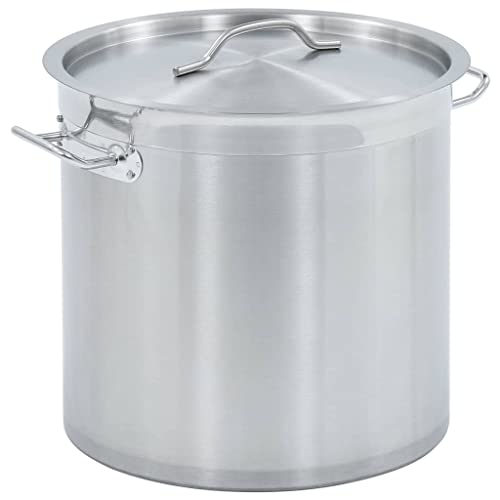 Vidaxl Olla Grande Para Catering Restaurante Fiestas Cazuela Cacerola Para Mucha Gente Comedor Acero Inoxidable 25 L