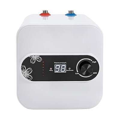 PROYONGOO 2.1gal Mini-Tank Instant Hot Water Heater, 110V 1500W IPX4 Electric Water Heater, Under Sink Water Heater for Kitchens Bathrooms RVs Counter Cupboard, Vertical Style