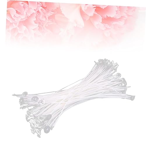 50 pabilos para velas encerados con soportes de algodón miniatura 4