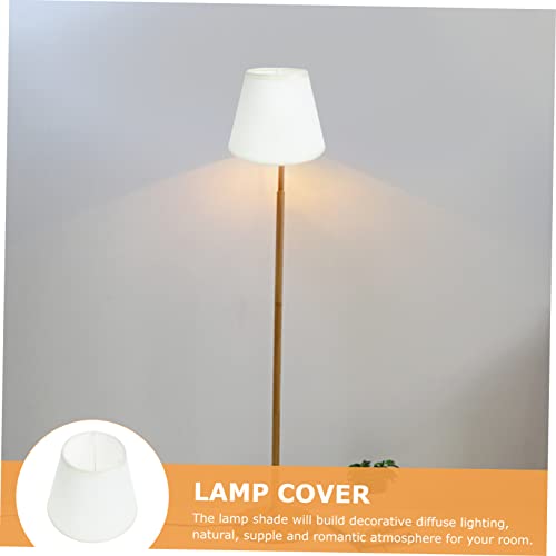 Image of Drum Lamp Shade Lampshade Fabric Bedside Star Table Light Barrel Cloth Wall Light Floor Desk Cylinder White Metal Clip E27