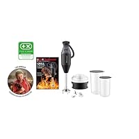 ESGE Zauberstab 98215 M 200 BBQ schwarz, Stabmixer, Pürierstab, 2 Stufen bis 17.000 U/Min, ergonomischer Griff, langlebiger, robuster Motor, inkl. Zubehör, 200W, Made in Switzerland – Ansicht 2