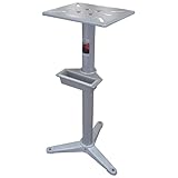 AFF Bench Grinder/Vise Stand - 32' Fixed Height - Predrilled Mounting Slots - Coolant Tray