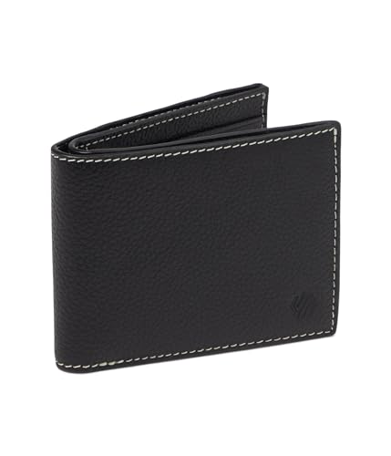 Johnston & Murphy Men's Kingston Billfold Wallet, Black Pebbled, One Size