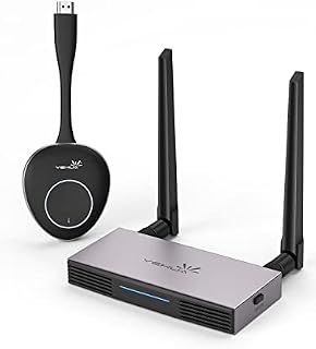 YEHUA 4K HDMI Wireless Transmitter and Receiver, YEHUA 5G Wireless HDMI Extension Kit 164FT/50M Streaming Camera, PC, Laptop, PS5, Blu-Ray to Monitor, Projector Suitable for School Church Office