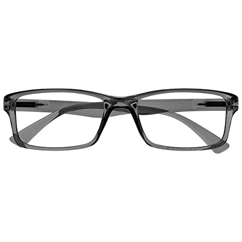 The Reading Glasses Company Unisex PEP Reading Glasses, Grau, 1,00 Dioptrien