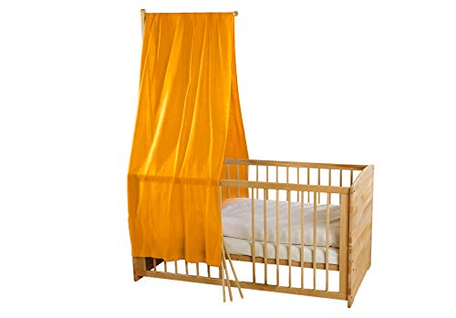 Bio Baby Betthimmel 100% Bio-Baumwolle (kbA) GOTS zertifiziert, Ringelblume, 115 x 300 cm Cover