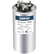 SUREPHON 7.5 Mfd Capacitor 370V/440V Oval Run Start Capacitor for