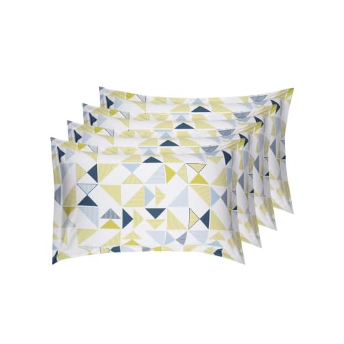 Image of Wakefit 100% Cotton Pillow Cover Set of 4 | 200 TC Soft & Breathable Pillow Cases | Standard Size 18 x 27 Inch | Skin Friendly, Durable & Gentle Machine Washable | Maze