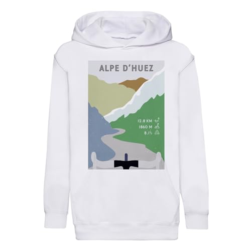 Alpe d'Huez cyclisme sweat à capuche enfant premium de montagne française