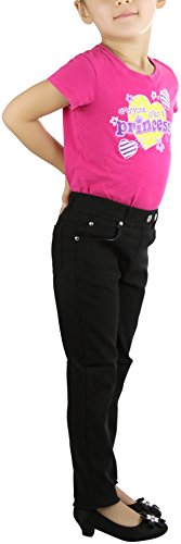 Image of ToBeInStyle Girl's Denim Easy Styling Classic Timeless Everyday Jeans Zip-Up Closure