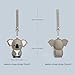 Leather Koala Charm for Handbags, Purses, Totes, Keychains and Cars Handmade with Alran Sully Goatskin (Metal-clasp strap)