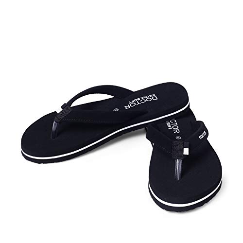 Image of DOCTOR EXTRA SOFT House Slipper for Women's Care Dr Orthopaedic Super Comfort Fitting Flat Cushion Chappal Flip-Flop for Ladies & Girl's