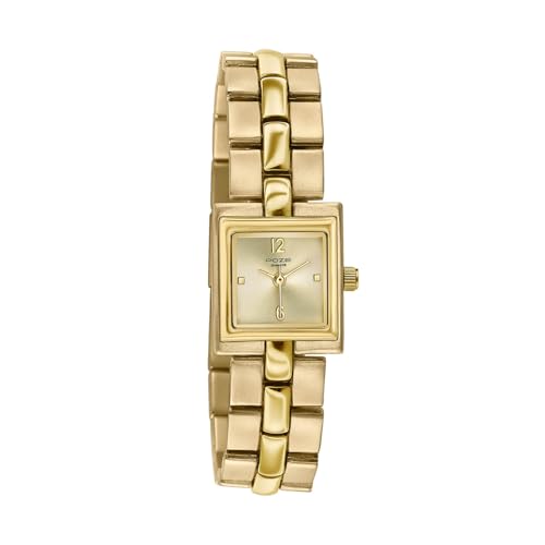 Image of Sonata Poze 8 Quartz Analog with Gold Dial IPG Alloy Strap Watch for Women - SP80171YM01W