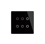 Interruptor inteligente Haiz Touch Screen 6 Botões HZ-WRS6-PRETO