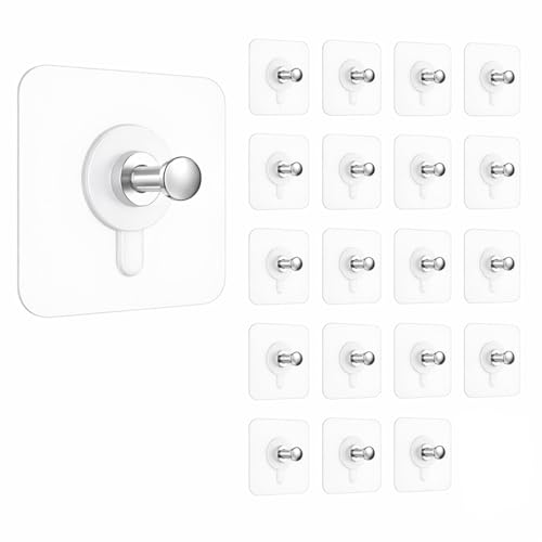 Image of DALUCI 20 Pcs Photo Frame Hooks for Wall Without Drilling | Self Adhesive Wall Hooks for Hanging | Nail Free Sticky Hooks for Photo Hanging & Wall Decor (Pack of 20)