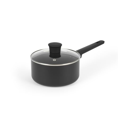 Russell Hobbs RH02840EU7 - Pentola antiaderente da 18 cm, padella a induzione, coperchio in vetro temperato e sfiato per vapore, ad alte prestazioni, facile da pulire, piccola/senza olio, manico