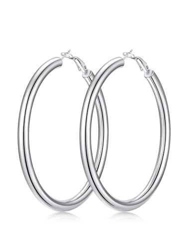 Boucles d'oreilles creoles femme plaque or 14 carats et acier inoxydable premium