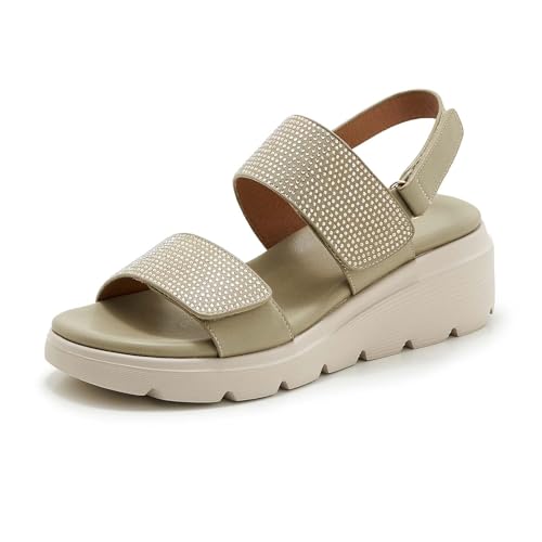 Trcloltc Women's Comfortable Walking Sandal Lightweight Cushioned Hiking Sandals Platform Shoes for Women Slingback Woven With Straps Sandals