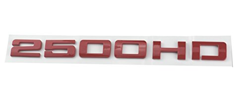 Image of Aimoll 1pcs 2500HD Nameplates Emblems,3D Decal Badges Glossy for Gm Silverado (Red)