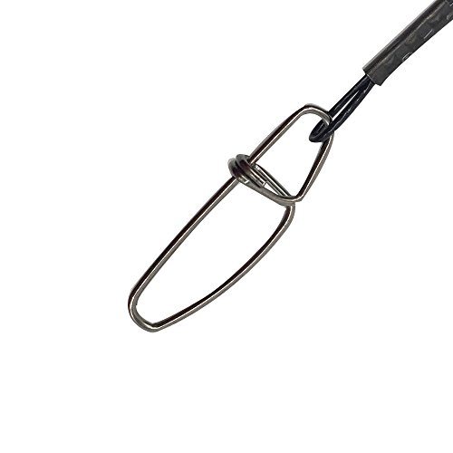 25pcs 150LB Heavy Duty Fishing Wire Rigs Stainless Steel Fishing Line Trace with Swivels Snaps Fishing Lures Hooks Swivels Tackle Rigging (Black)