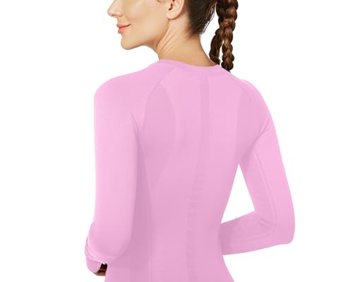Image of MathCat Workout Shirts for Women Long Sleeve, Workout Tops for Women, Quick Dry Gym Athletic Tops,Seamless Yoga Shirts XS-XL