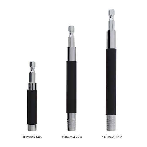 ChgImposs 3pcs/set Scalable Magnetic Screw Drive Guide Drill Bit Tip Holder Screwdriver Bit Holder Extension Bar Adapter, Drill Bit Guide Rod Adapter - Thumbnail 3