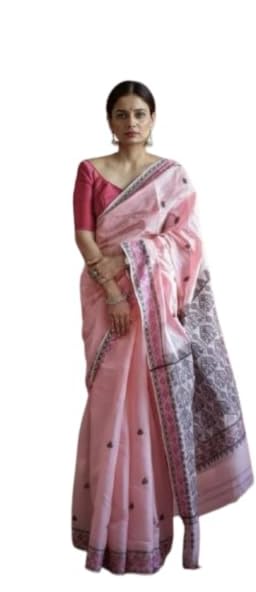 Pink Soft Chanderi saree-image-7