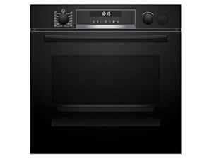 Bosch HRG578CB7, Serie 6, Smarter Einbau-Backofen mit Dampfunterstützung 60 x 60 cm, Made in Germany, Pyrolyse, Bratenthermometer, Air Fry Funktion, 3D-Heißluftfunktion, Soft Close, Backofenassistent