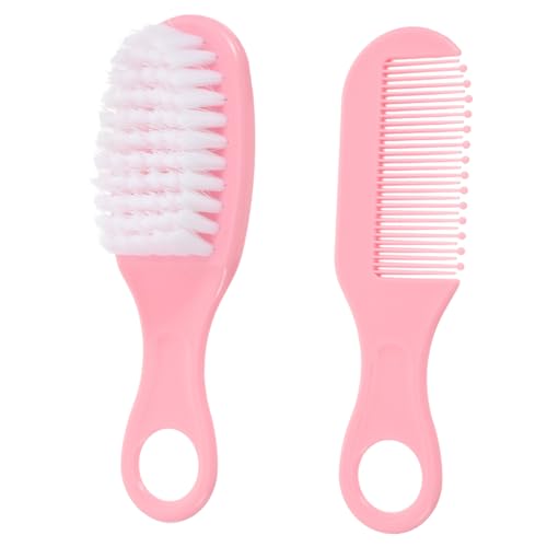 Toyvian Infant Hair Comb Set Grooming Kit Brush and Comb Soft Static-Free Bristles Promotes Circulation Safe for Scalp