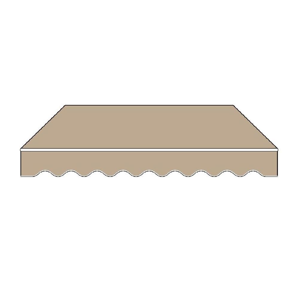 Wysuwana markiza tarasowa, zamiennik płótna - osłona przeciwsłoneczna, pokrowiec z tkaniny 3 x 2,4 m, 3,7 x 3 m, 6 x 3 m, kolor khaki, na taras, do ogrodu, na werandę (400 x 200 cm)