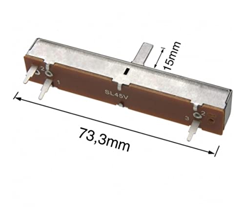 Potenciômetro Deslizante 50k SL45V Curso 45mm Kit - 10 Peças