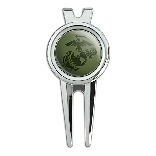 GRAPHICS & MORE Marines USMC Green Logo Golf Divot Repair Tool and Ball Marker